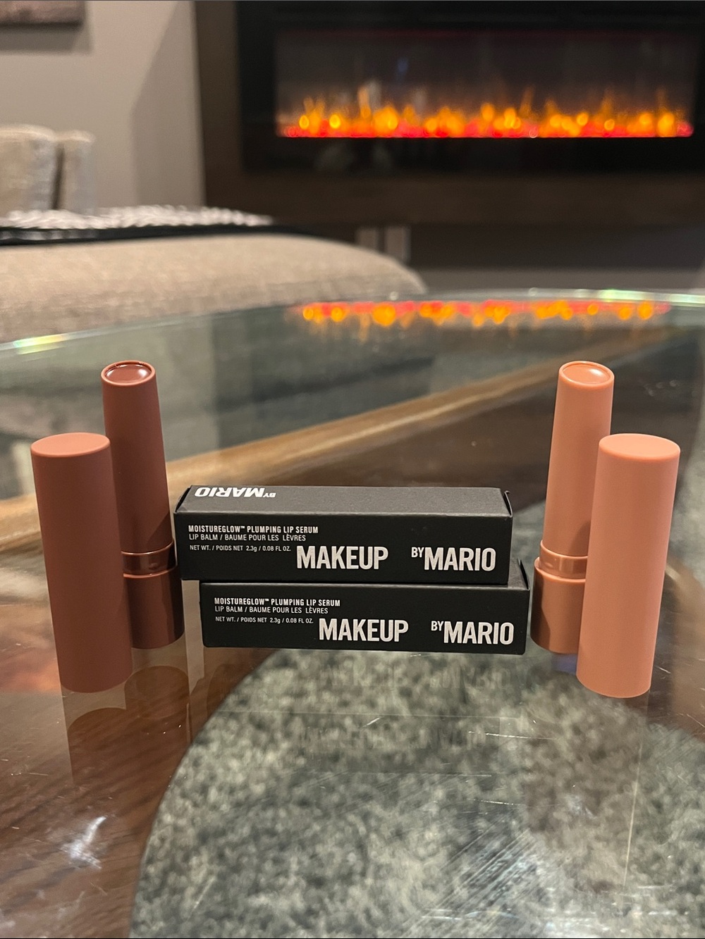 TWO Makeup By Mario MoistureGlow Lip Serum Duo - Cinnamon Glow & Nude Glow